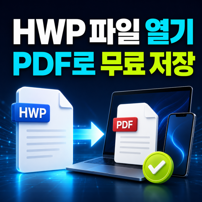 한글 프로그램 없이 HWP 파일 열기｜휴대폰·PC에서 PDF로 저장