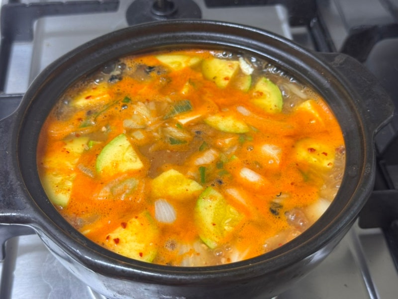 우렁된장찌개 만드는 법 레시피 우렁된장국 냉장고털이 요리