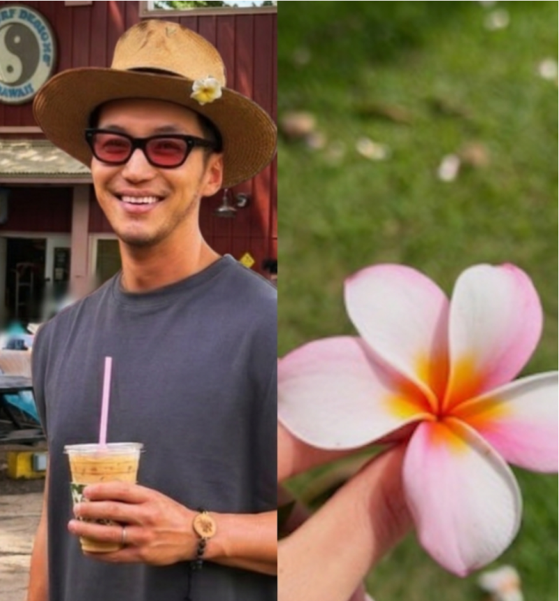 변요한♥티파니, 혼인신고 후 뒤늦은 신혼여행 사진 속 꽃 든 손은 누구였나