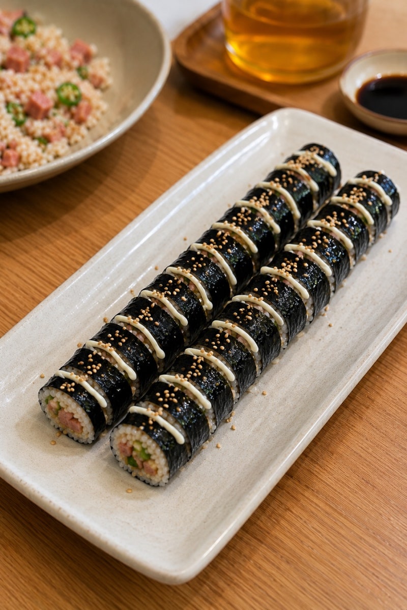 [스팸땡초마리김밥]스팸이랑 청양고추만 있으면 끝, 자꾸 손이 가는 스팸땡초김밥 레시피