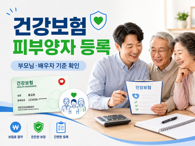 2026 건강보험 피부양자 등록 방법｜부모님·배우자 소득 재산 기준까지