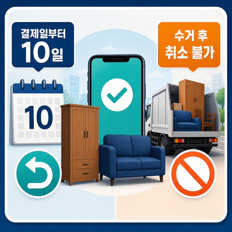 마포구 대형폐기물 스티커 잘못 결제했다면? 결제일부터 10일, 수거 뒤엔 취소 불가