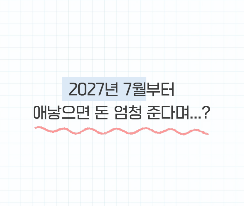 2027년 7월 출산지원금 개편 총정리 아이맞이지원금 1000만원과 기존 부모급여 비교 팩트체크