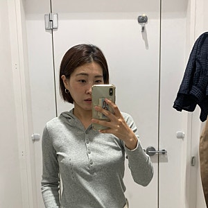 유니클로 후드립T와 배기 배럴레그진 사이즈별 착용샷 후기