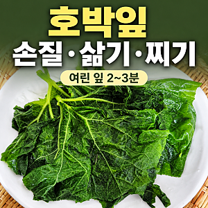 호박잎 찌는법 손질법 데치기 삶기 레인지 요리