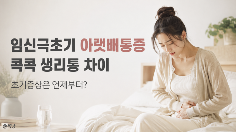임신극초기 아랫배통증 콕콕 생리통 차이 초기증상 언제부터?