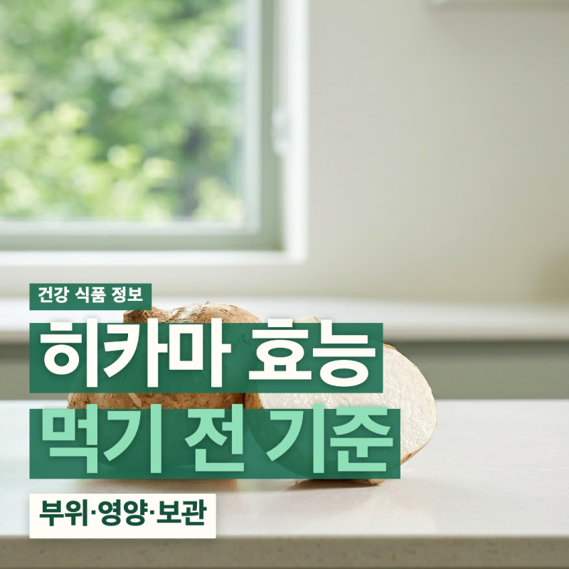 히카마 효능·부작용·당뇨·먹는법·보관법, 확인된 범위와 미확인 항목