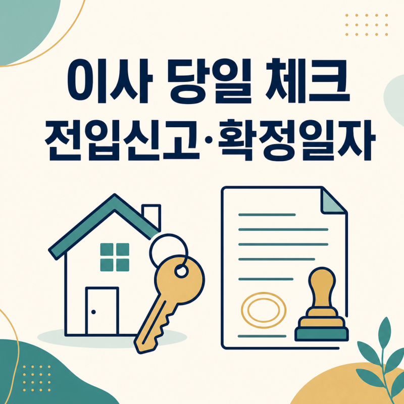 전입신고·확정일자·임대차신고 차이, 이사 당일 순서 총정리