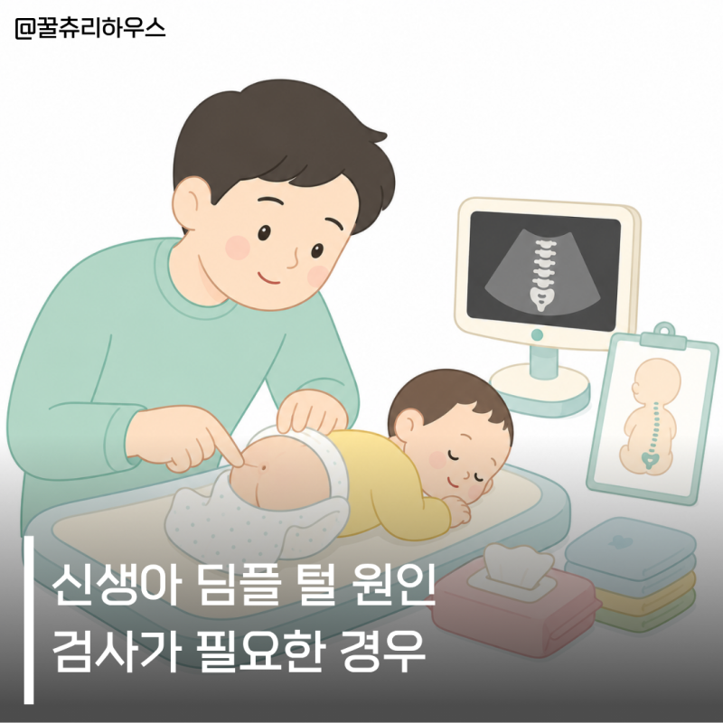 신생아 딤플 털 수술 원인 검사가 필요한 경우