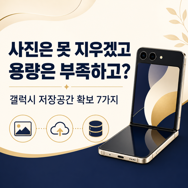 갤럭시 사진 용량 부족할 때｜사진 안 지우고 저장공간 확보하는 7가지 방법