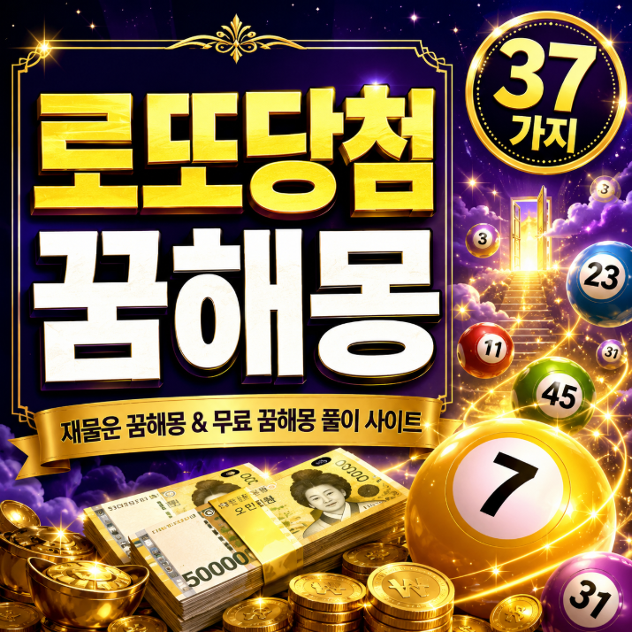 로또 당첨되는 꿈 37가지, 재물운 꿈해몽과 무료 꿈해몽 풀이 사이트