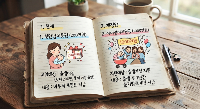 아이맞이지원금 신설! 2027년 육아지원금 개편 총정리 (+현행 비교)