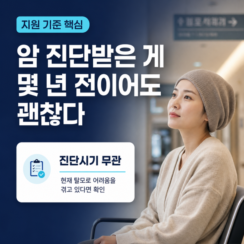 암 진단시기는 상관없다, 지금도 탈모 중인 청년이라면 확인할 것
