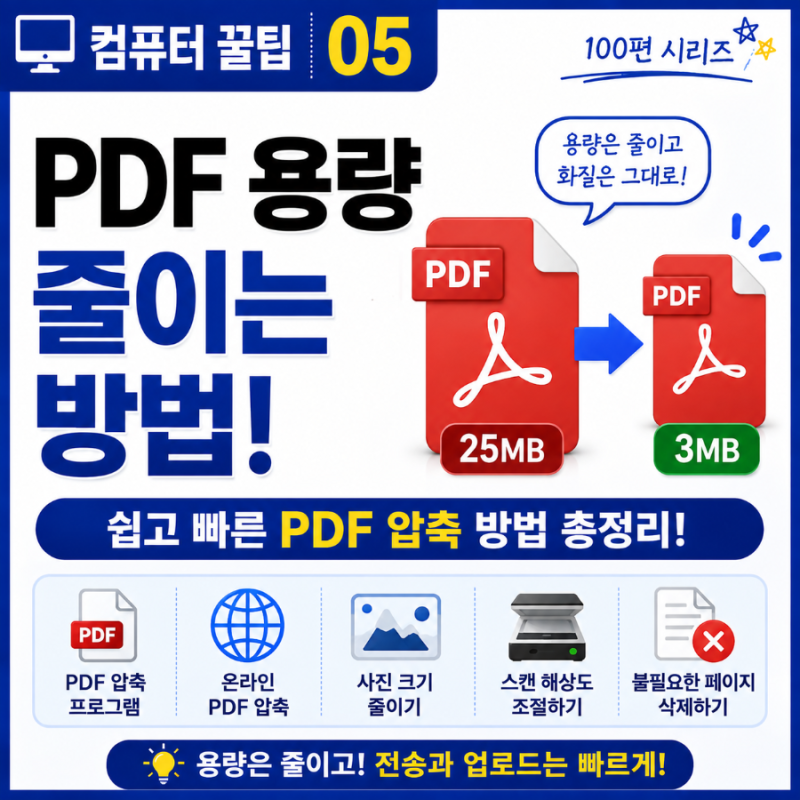 PDF 파일 용량 줄이는 방법