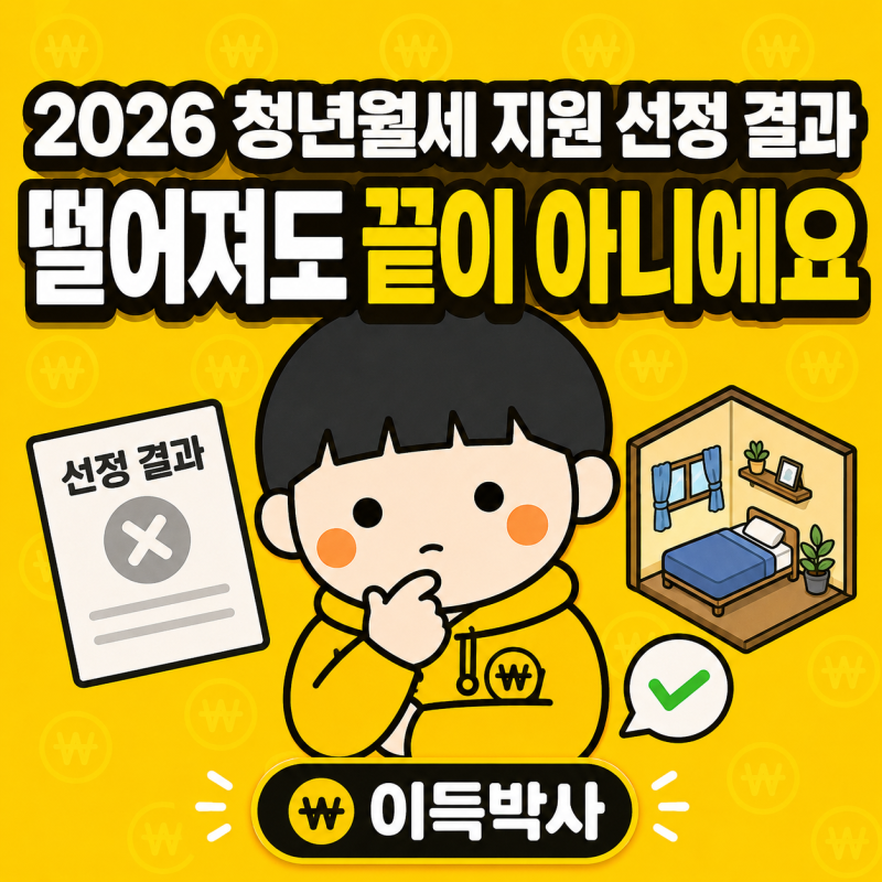 2026 청년월세 지원 선정 결과 | 떨어졌을 때 할 수 있는 것 · 이의신청 기한이 짧아요