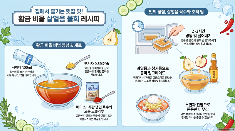 물회육수 레시피
