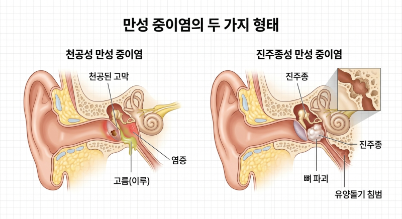 귀에서 바람소리 날 때! 만성중이염 수술 vs 비수술 기준