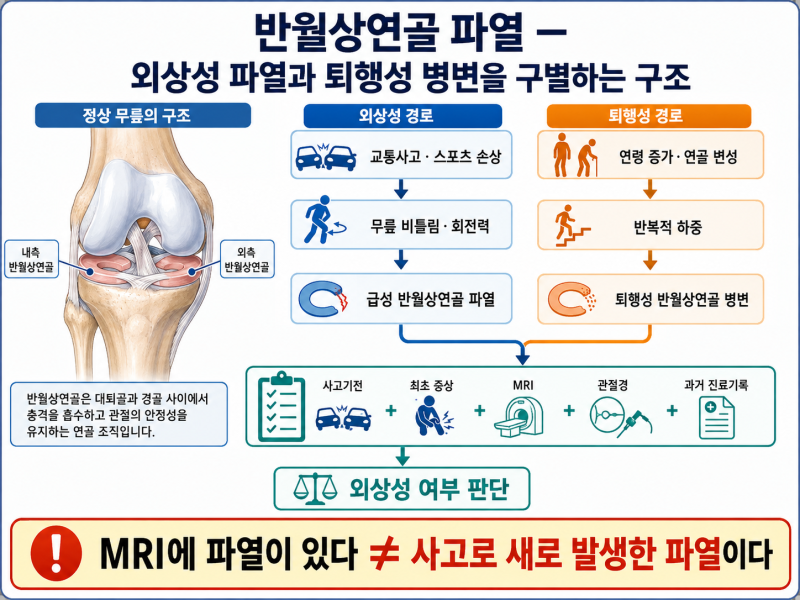 교통사고 반월상연골 파열, 수술하면 후유장해가 인정될까?
