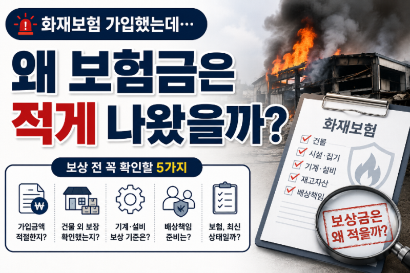 화재보험 가입했는데, 왜 보험금이 생각보다 적게 나올까요?