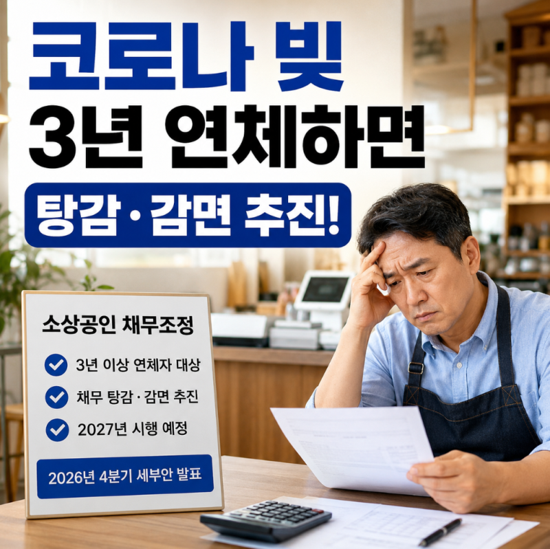 코로나 소상공인 채무조정, 3년 이상 연체 대상