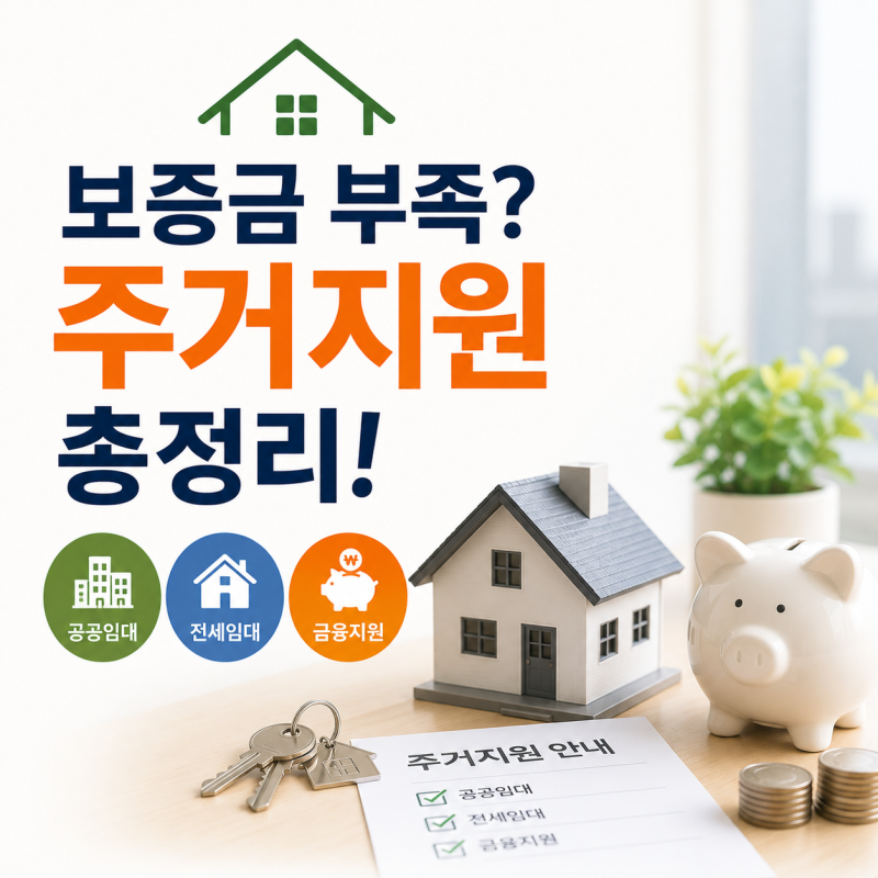 전·월세 보증금이 턱없이 부족할 때 반드시 알아야 할 주거지원 총정리 : 공공임대, 전세임....