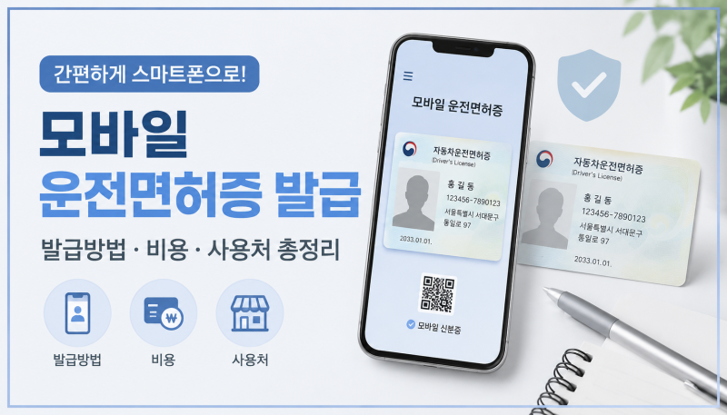 운전면허증 갱신한다면 모바일 면허증도 같이 확인하세요