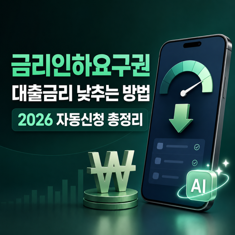 대출금리 낮추는 금리인하요구권｜신청조건·거절사유와 2026 자동신청 방법