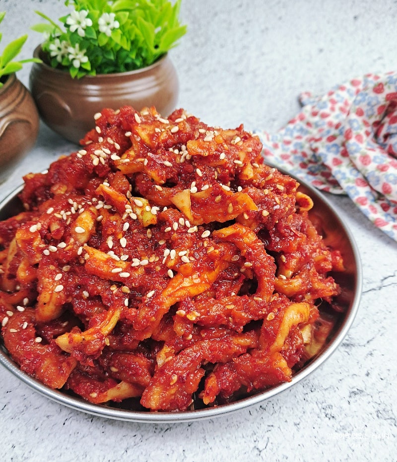 무말랭이무침 레시피 무우말랭이무침 만드는법 밑반찬 만들기