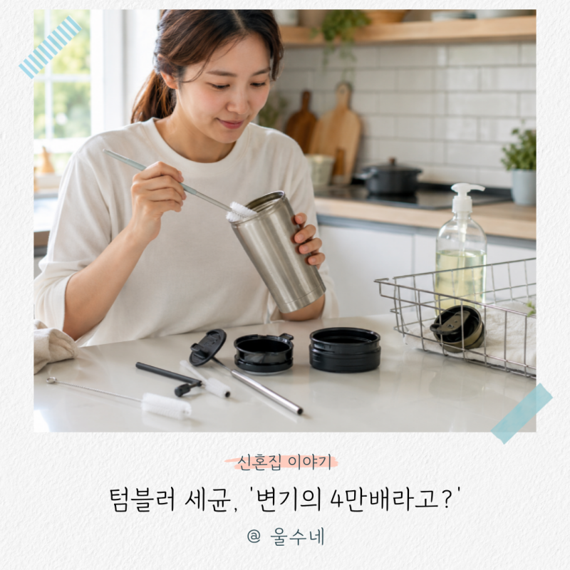 텀블러 세균, '변기의 4만배라고?' 매일 쓰는 텀블러 세척법 꿀팁