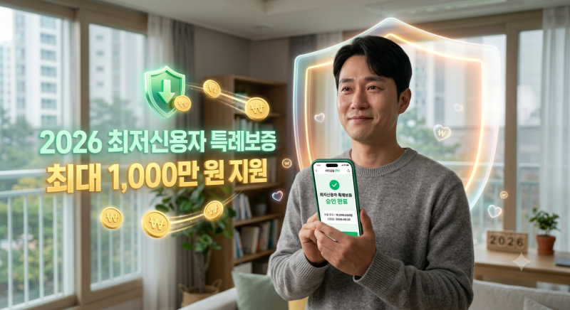 신용점수 하위 10% 필독! 2026 최저신용자 특례보증 조건 및 신청법