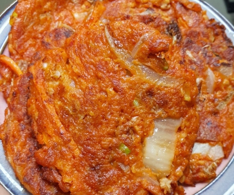 바삭바삭한 김치부침개 레시피