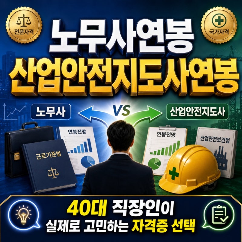 노무사연봉 산업안전지도사연봉｜40대 직장인이 실제로 고민하는 자격증 선택