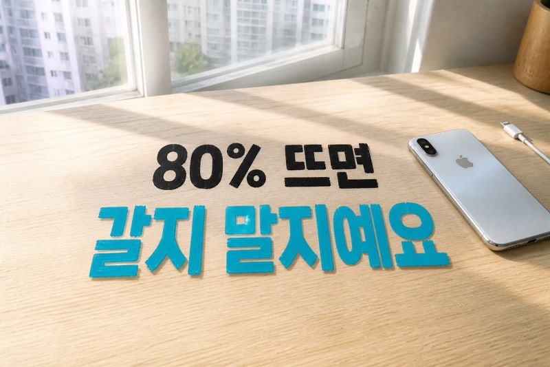 아이폰 배터리 교체 비용, 80%에서 손이 멈춰요