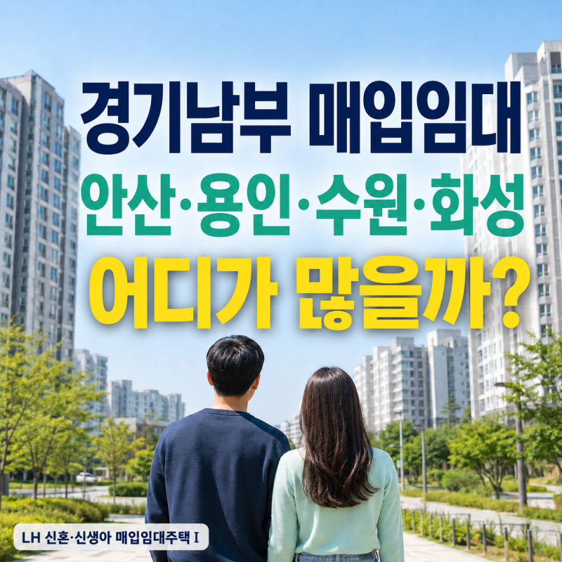 2026 3차 LH 신혼·신생아 매입임대주택Ⅰ 지역별 비교｜안산·용인·수원·화성 어디가 많을까?