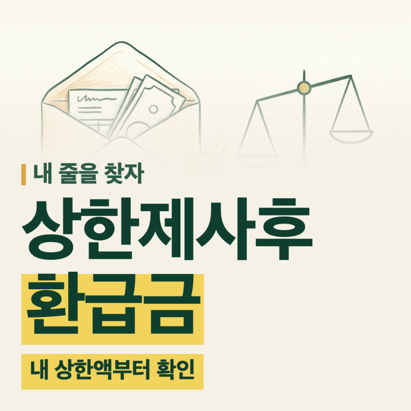상한제사후환급금 소득분위별 상한액 구조, 내 환급액은 어떻게 확인할까?
