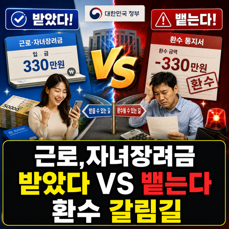 근로,자녀장려금 나도 환수 대상? 근로장력금 반토막 재산 1.7억에서 (환수 주의)