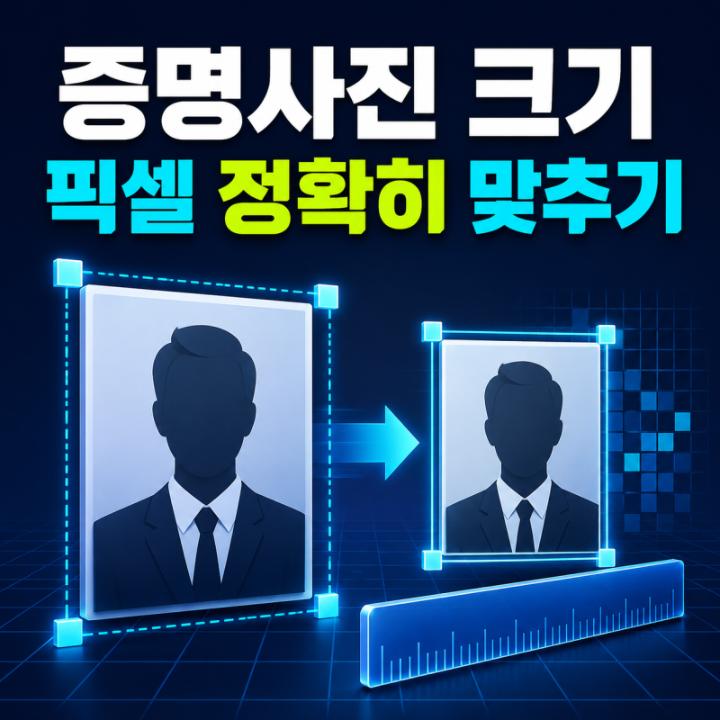 증명사진 크기 맞추기｜취업·자격증 사진 픽셀 변경 방법