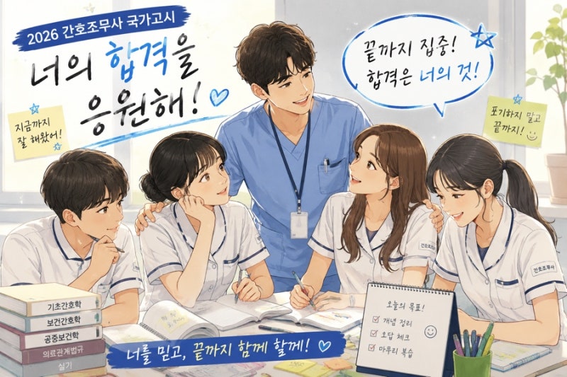 2026 간호조무사 국가고시 시험달, 절대 새로운 내용을 공부하지 마세요!!!