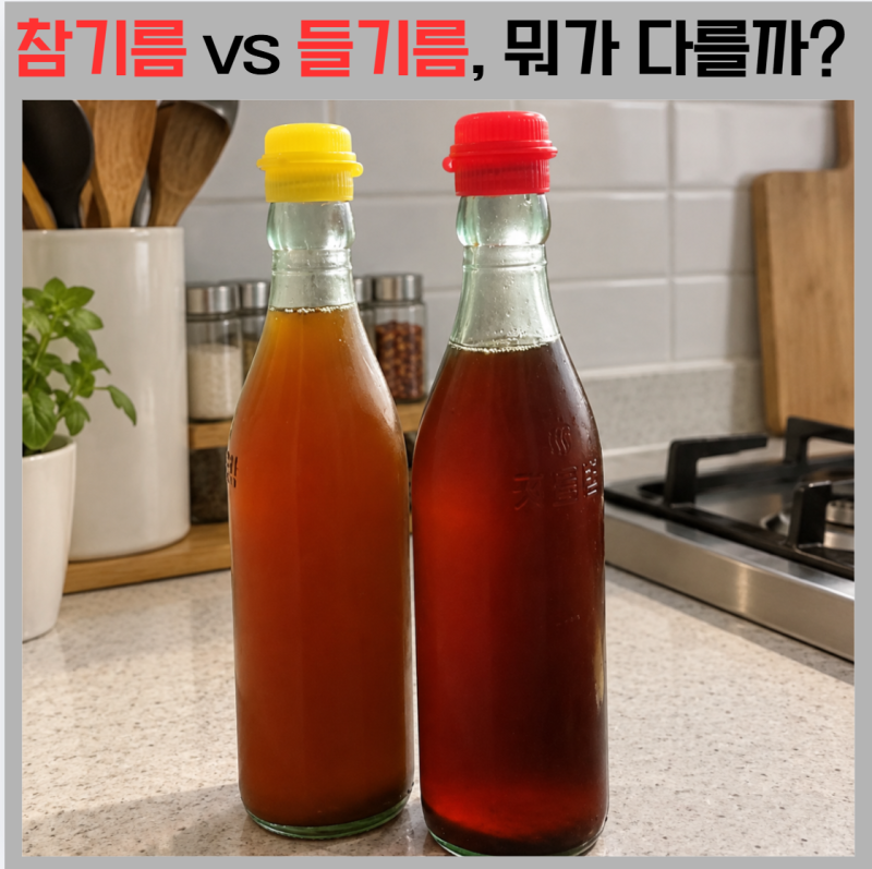 참기름 들기름 차이, 어떤 요리에 써야 할까? 원료·맛·요리·보관법까지