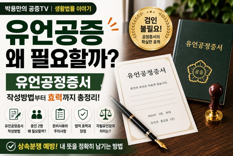 [인천공증]유언공증? 유언공정증서 작성과 준비서류·증인까지 총정리