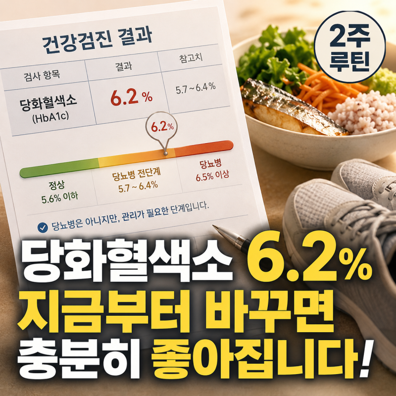당화혈색소 6.2 낮추는 식단, 2주만 이렇게 해보세요