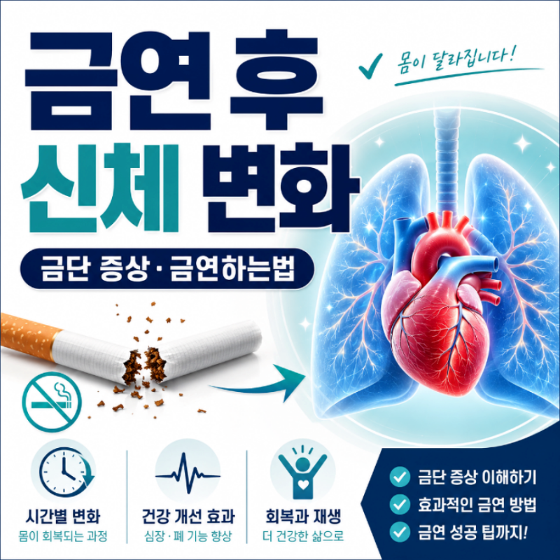 금연 후 신체변화 담배 금단 증상 금연하는법