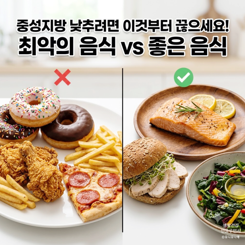 중성지방 낮추는 법, 절대 피해야 할 음식 vs 매일 챙길 식단