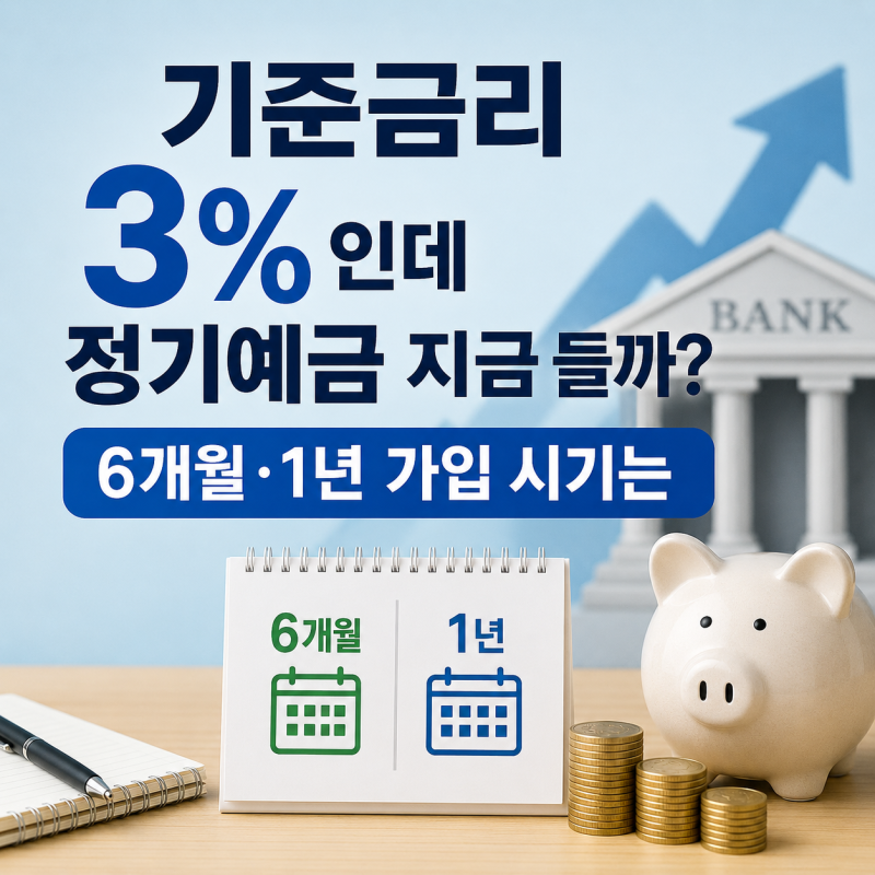 기준금리 3%인데 정기예금 지금 들까? 6개월·1년 가입 시기는?