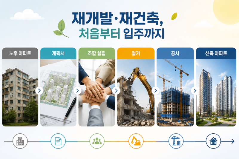 ️ 재개발·재건축 총정리 처음부터 입주까지 한눈에 보는 정비사업 전체 절차