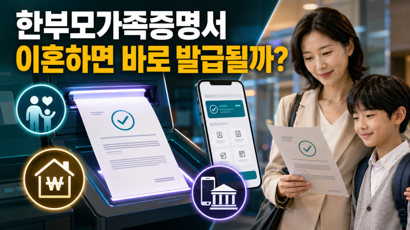 한부모가족증명서 발급 조건, 이혼하면 무조건 받을 수 있을까?