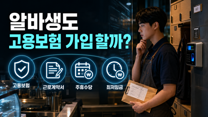 알바생도 고용보험에 가입할까? 꼭 알아둘 노동 상식