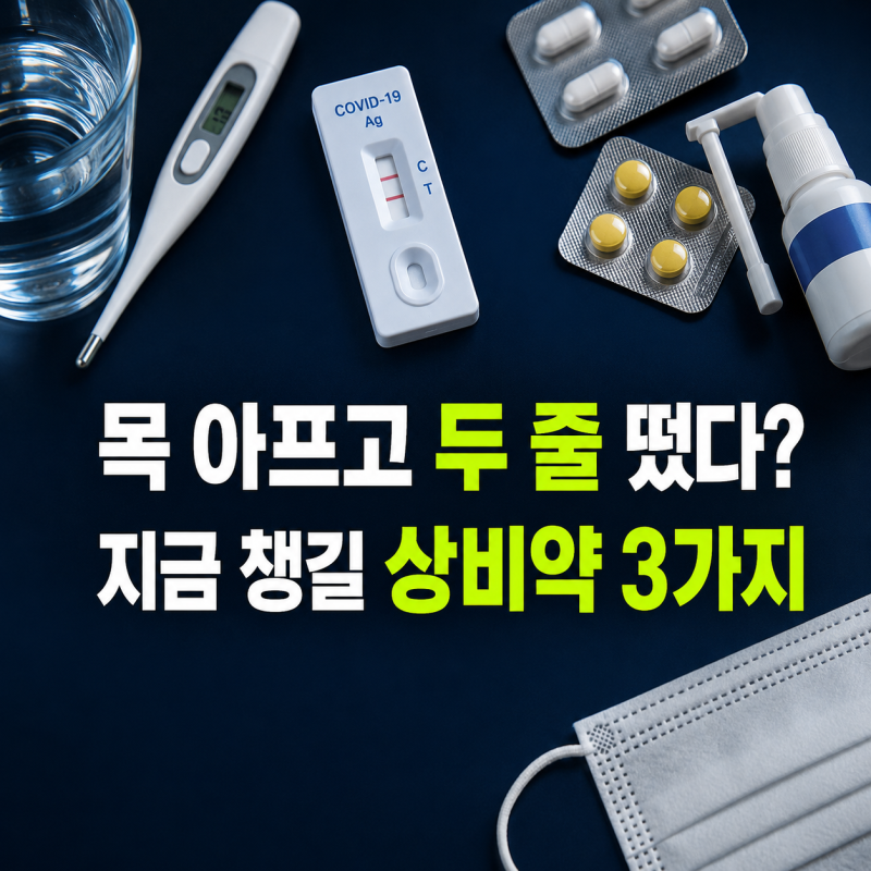 "키트 두 줄 떴을 때 당황하지 마세요" 코로나 재유행 초기 대처와 추천 상비약 3가지