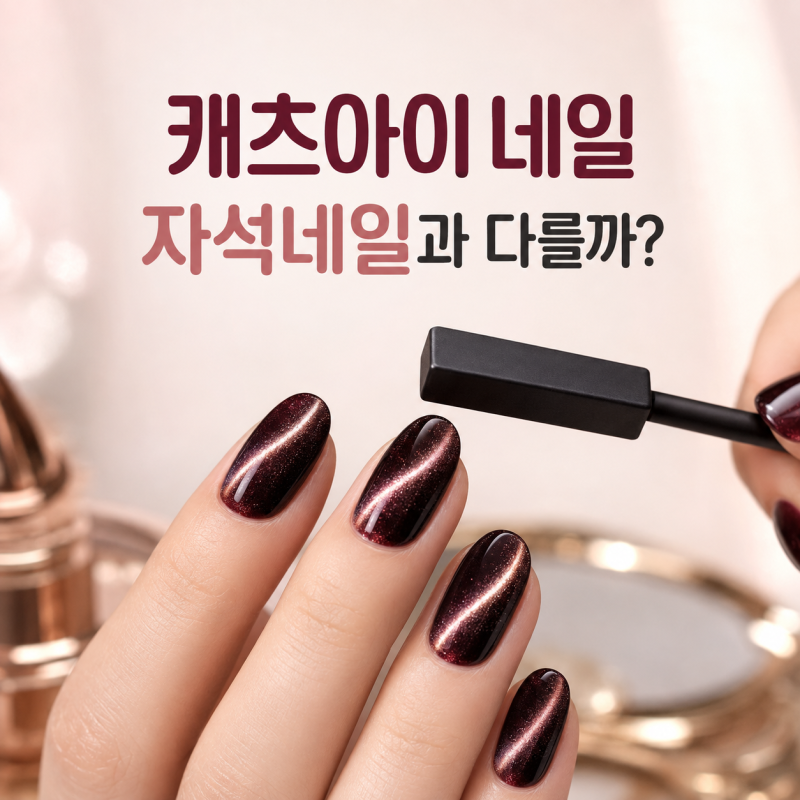 캐츠아이 네일, 자석네일과 다른 걸까? 빛줄기 만드는 법