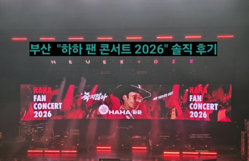 2026 하하 팬콘서트 부산 후기｜소향씨어터 1층 Q열 시야, 가수 하하를 만난 날